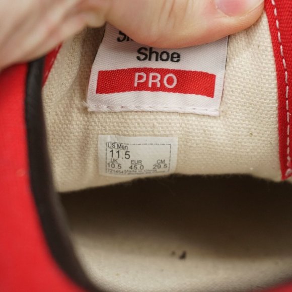 Vans Mens Old Skool Two Tone Sneakers Size 11.5 Beige Red Suede Canvas - Picture 9 of 11